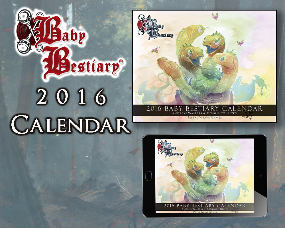 2016: Baby Bestiary Calendar - Digital Edition