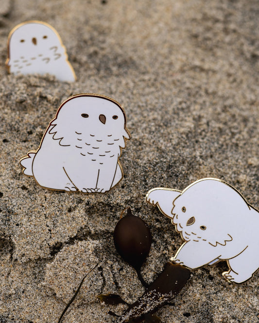 Snowy Owlbear Pins (AUS)