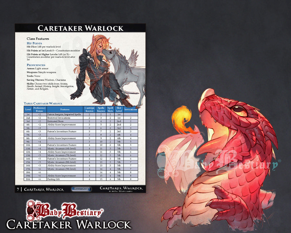 Baby Bestiary: Caretaker Warlock (5e) - Digital Edition