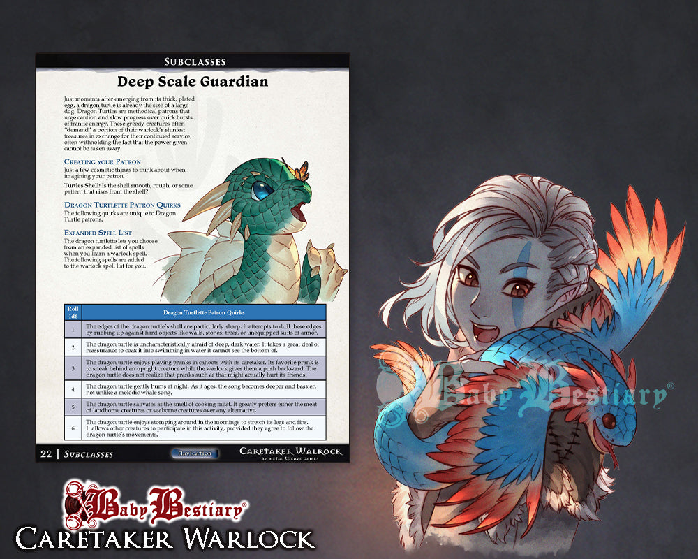 Baby Bestiary: Caretaker Warlock (5e) - Digital Edition